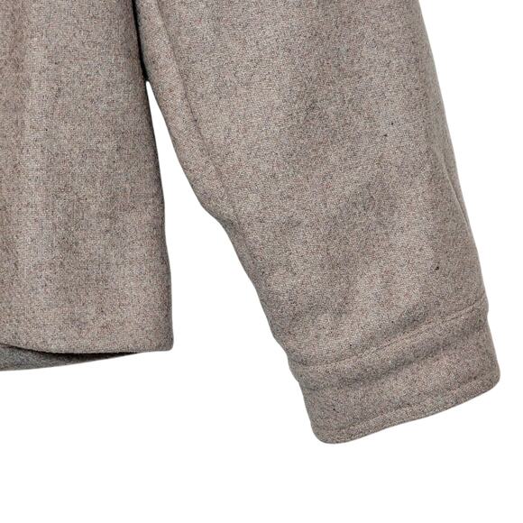 FATE Wool Jacket Shacket Beige Tan Mid Length S Fall Winter Layering Chic NWT - Picture 5 of 12